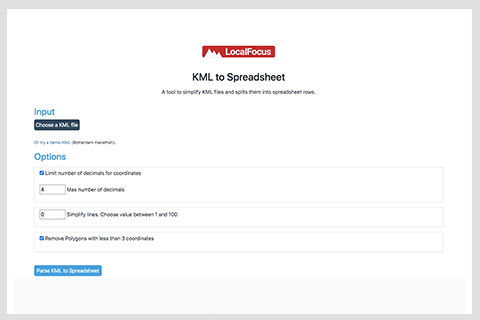 KML to Spreadsheet tool by LocalFocus