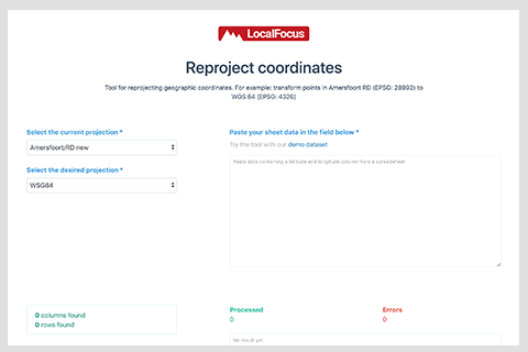 Image of the LocalFocus Coordinate Reprojection tool